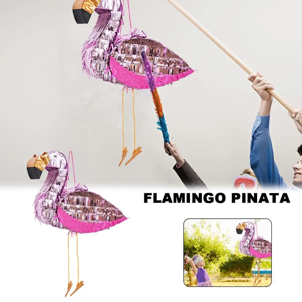 DIY Happy Birthday Party Supplies Foil Pinata Props Decoration and Photo Prop Goodtimera Pink Flamingo Pinata 