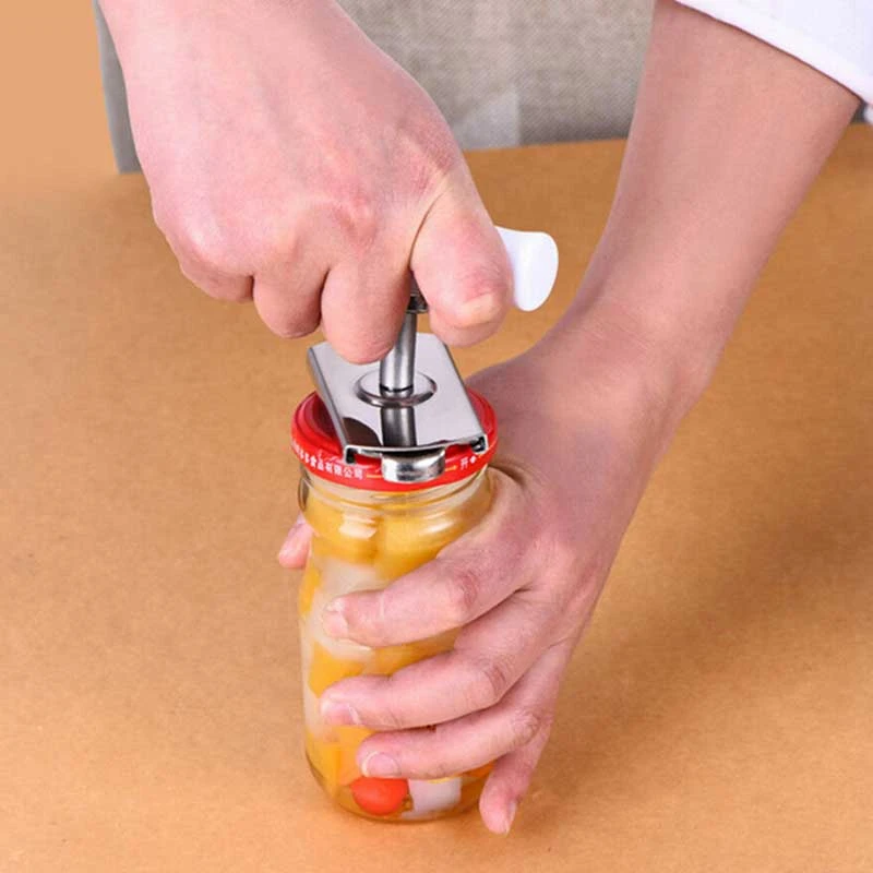 Can Opener Jar Lid Bottle Remover Tool Easy Twist Off Stainless