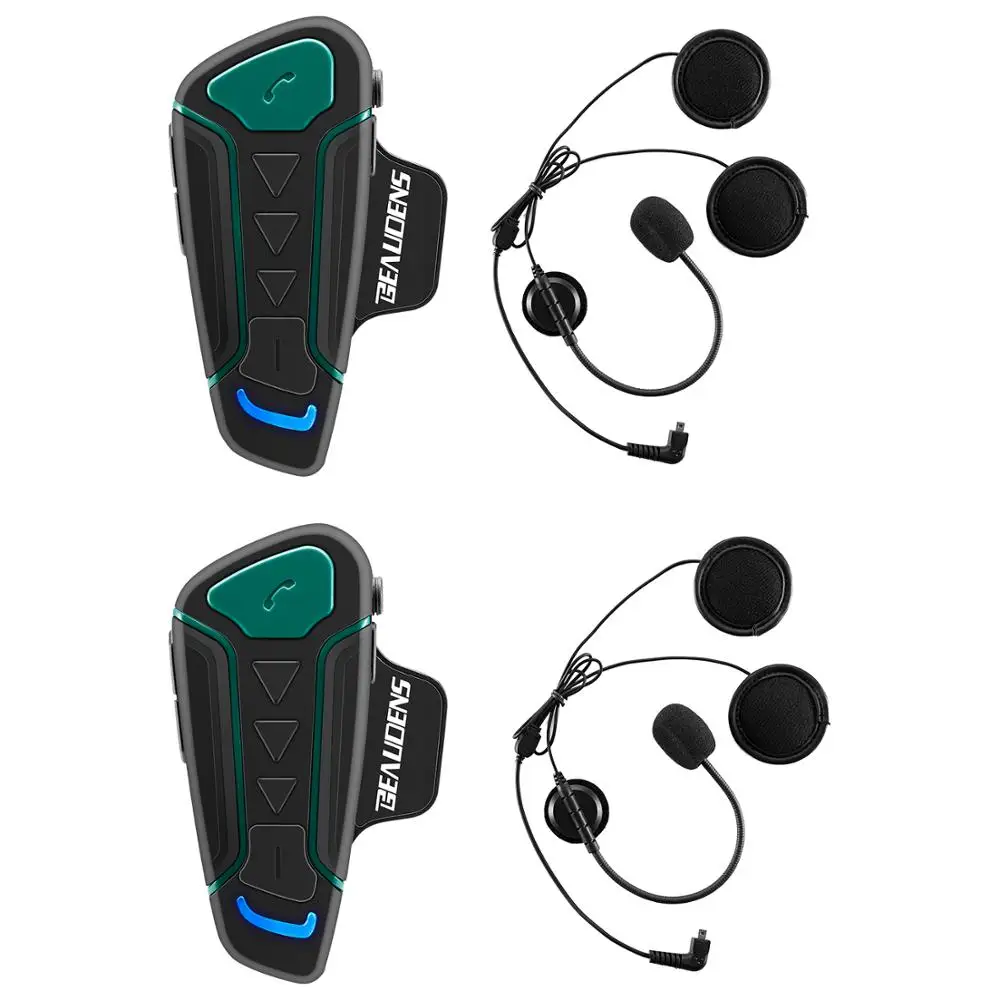 2 шт. мотоциклетный шлем Bluetooth гарнитура Интерком Walkie Talkies 3 Riders 2000M Range Wireless