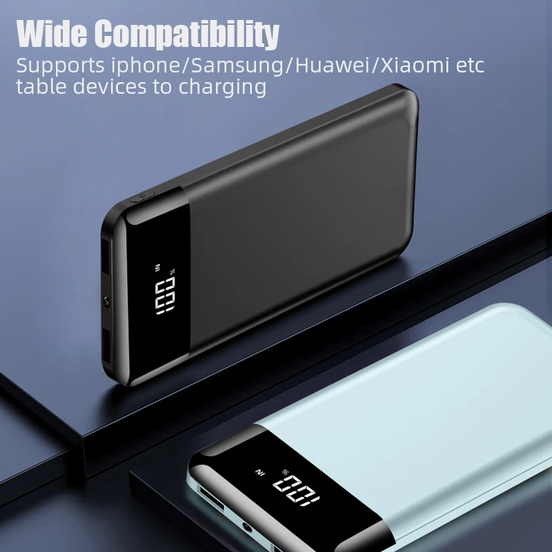 Xiaomi Brand Power Bank 10000mah External Portable Battery Powerbank Batteri Charger Portabl Waterproof LED for Xiaomi Iphone