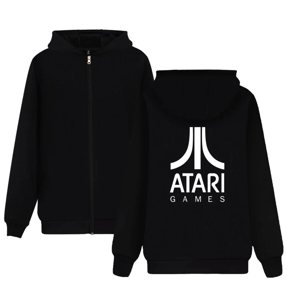 Толстовка Game ATARI с 2D принтом мужская куртка на молнии модная уличная одежда
