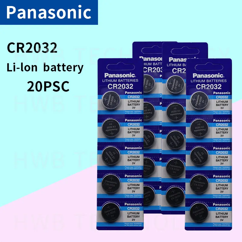 20шт абсолютно новый аккумулятор для PANASONIC cr2032 3v кнопки батареи монет часов
