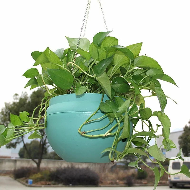 Chlorophytum Flower Pot Plastic Hanging Green Radiant Flower Pot Automatic Water Absorbing Basket Hydroponic Lazy Flower Pots