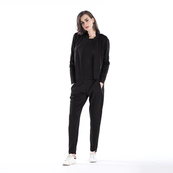 

Autumn and winter 2019 new European and American fashion suit female long-sleeved jacket + trousers two-piece