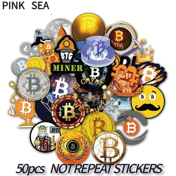 10/30/50Pcs/set Cryptocurrency Bitcoin BTC Cartoon Stickers For Kids Diy Skateboard Laptop Helmet Suitcases Phone Case Mexid 1