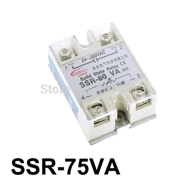 

SSR relay 75A Resistance Regulator single phase solid state relay SSR-75VA