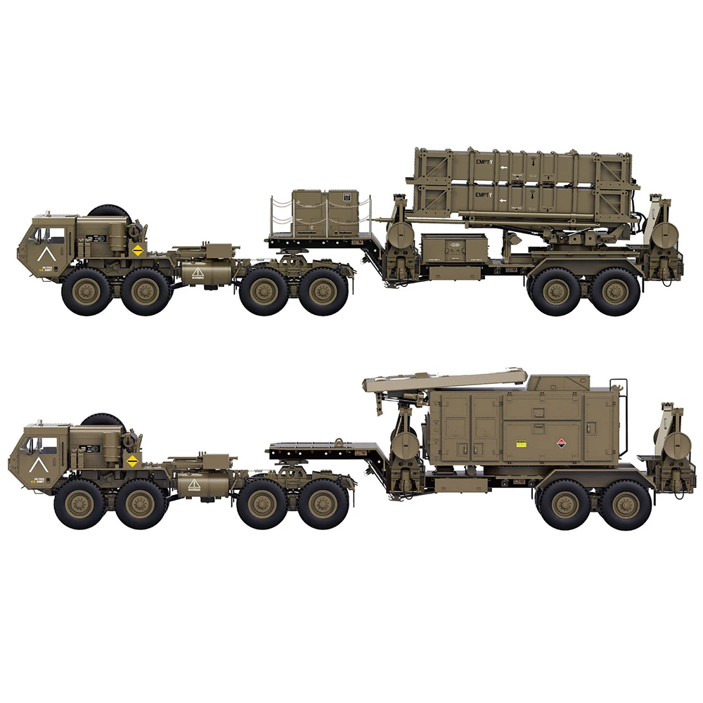 1/12 USA Missile Launcher Car Radar Military Truck  Offroad Unassembled Model KIT DIY Self-Assembly MenToy HobbyToki HG-804 805 6