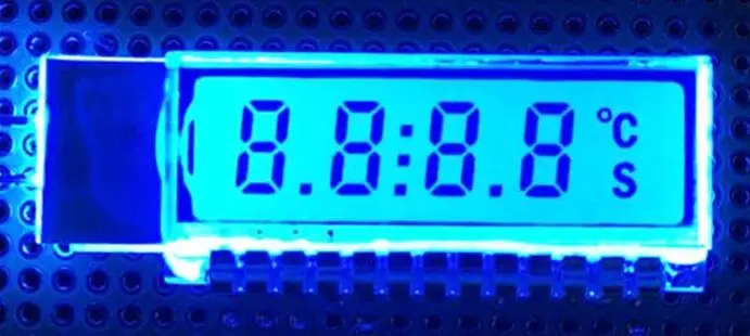 13PIN TN положительный 4-знака после запятой сегмент ЖК-дисплей Панель HT1621 Драйвер IC Подсветка 2,5 V(без HT1621 - Цвет: Blue Backlight