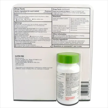 

Relieves Allergies Indoor And Outdoor Allergies Relief Runny Nose Itchy Throad or Nose 10mg *365 Tabs/Bottle