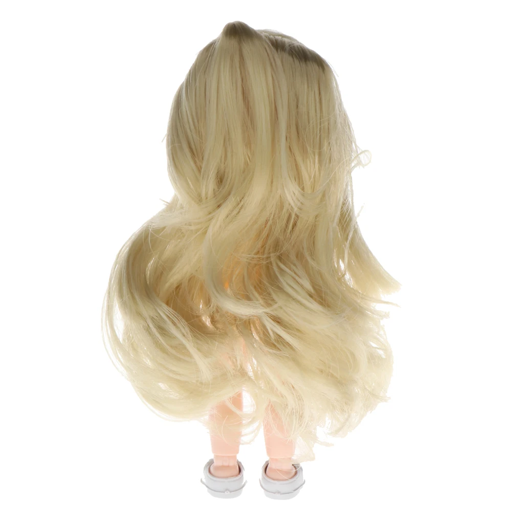 Lovely 13 Moveable Ball Joints 1/12 BJD Mini Girl Doll 3D Eyes DIY Supplies Birthday Gift  Pink Yellow Silver Hair Dolls Toy