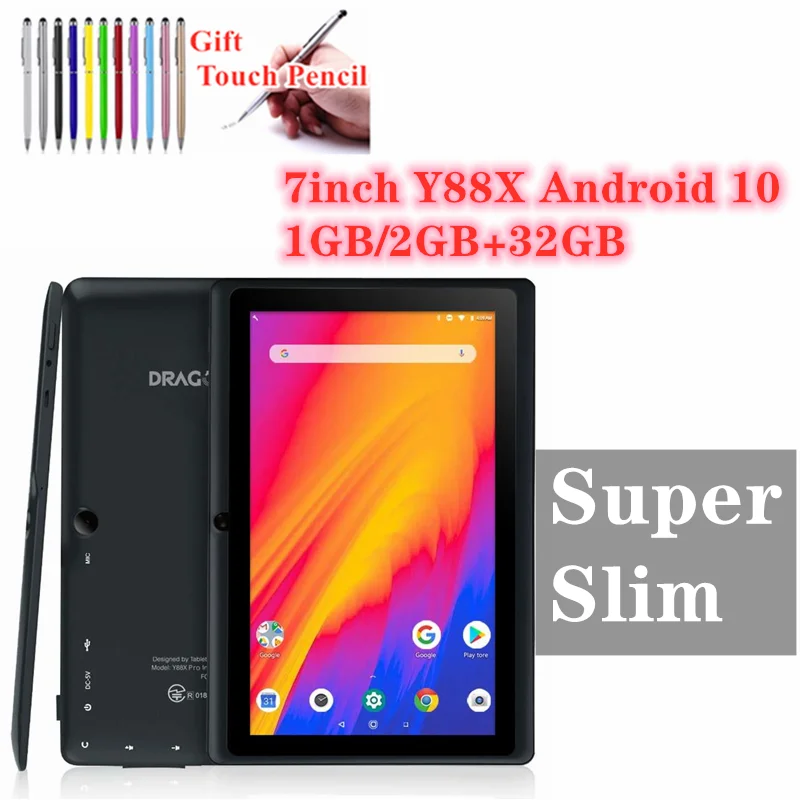 Детский планшет 7 дюймов HD дисплей Android 10 Q8 Tab четырехъядерный процессор Cortex-A35