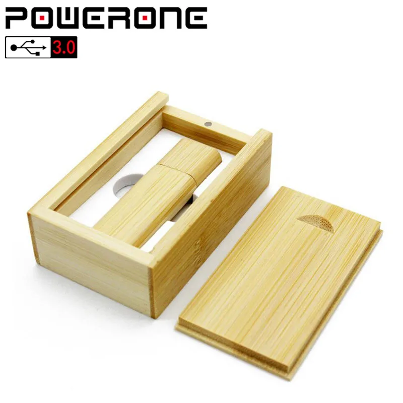 Деревянный бамбуковый USB флеш накопитель POWERONE 3 0 флэш с деревянными чипами Флэшка
