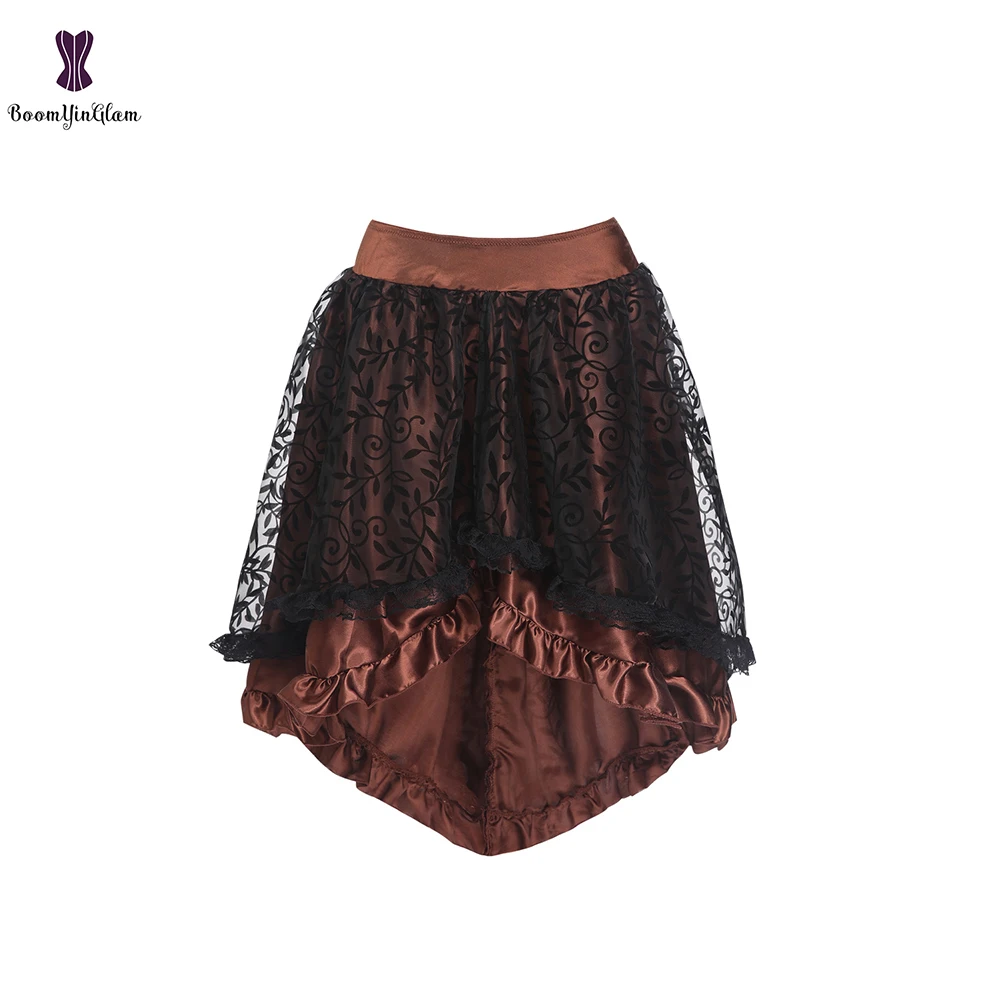 Кружевная многослойная юбка для женщин Стиль Ампир Англия стандартная Атласная