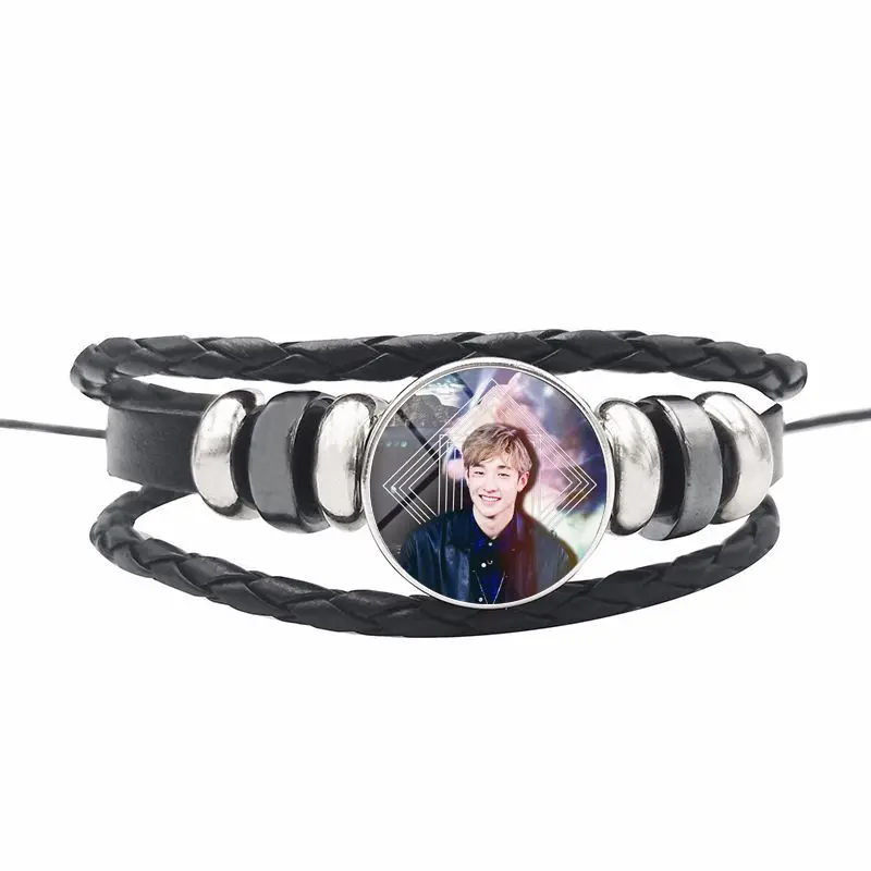 Kpop Stray Kids Album photo Crystal Bracelet DIY Braided Beaded korean fashion style gift for fans collection kpop stray kids