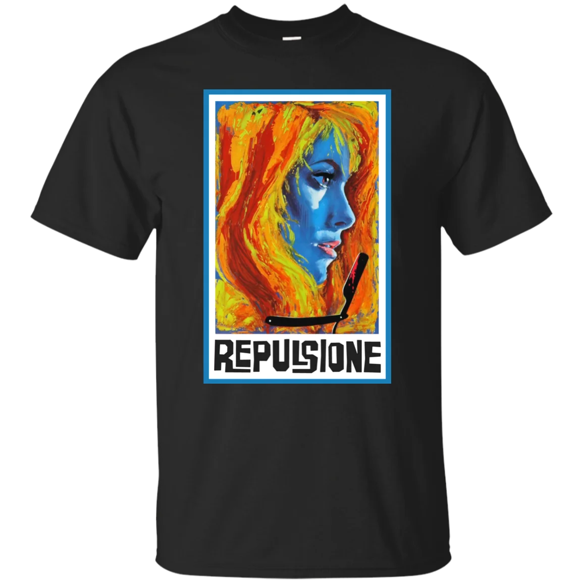 Repulsion Roman Polanski Catherine Deneuve ретро 1970-х фильм футболка крутая Повседневная pride Мужская