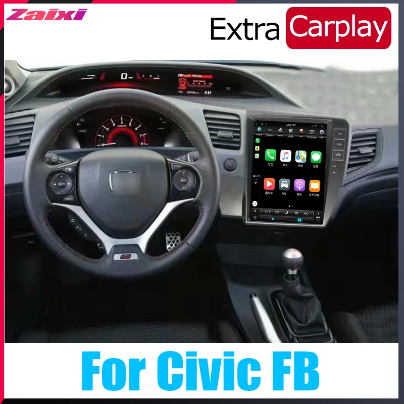 Мультимедийная система ZaiXi 10 4 &quotTesla Type Android для Honda Civic FB 2011 ~ 2015 автомобильный DVD