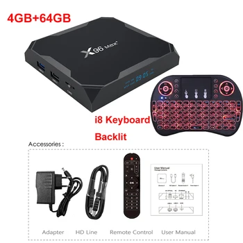 

X96 Max+ Android 9.0 TV Box Amlogic S905x3 8K Smart Media Player 4GB 32GB/64GB Set top Box WiFi Bluetooth G10s I8 Keyboard
