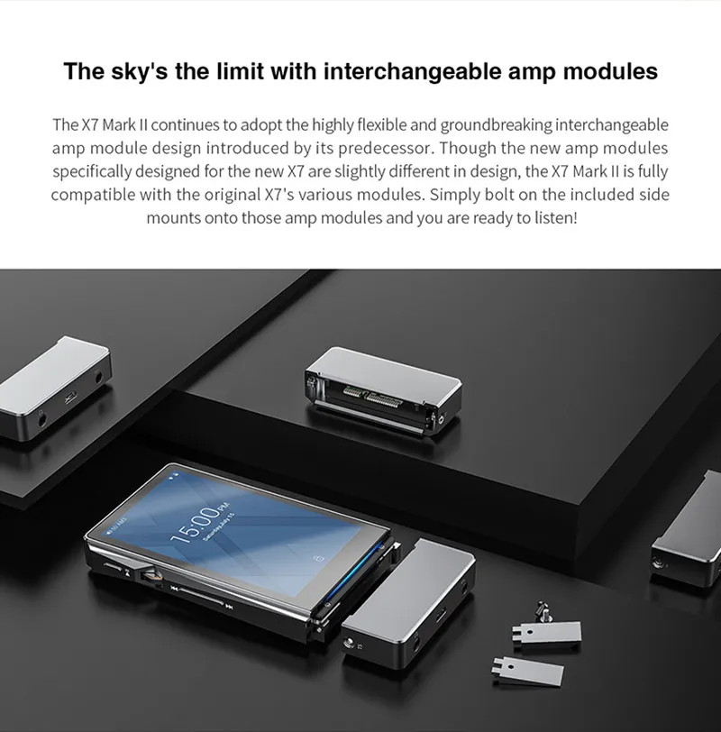 FiiO X7II Mark II +AM3A with balanced Module AM3A Android-based WIFI Bluetooth 4.1 APTX Lossless DSD Portable Music Player