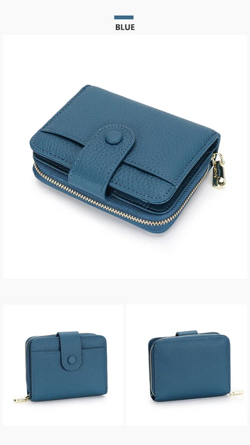  Small Wallets Women Splicing Short Wallet Purses Female Short  Coin Zipper Purse Credit Card Holder (Color : E, Size : 12 * 9cm) :  Clothing, Shoes & Jewelry