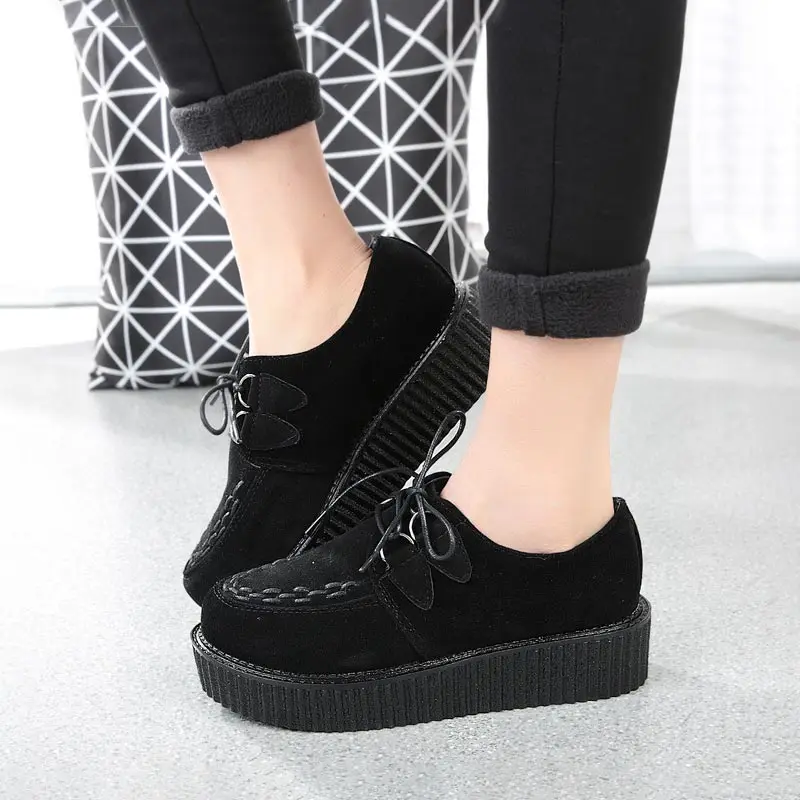 

Wedges shoes women sneakers 2019 fashion breathable casual platform shoes woman lace-up solid female sneakers zapatos de mujer