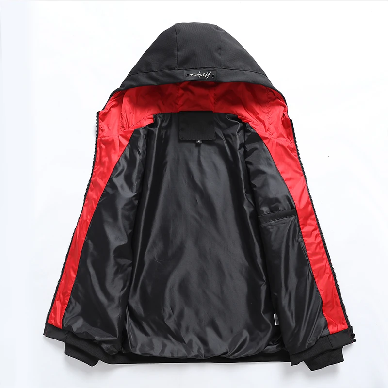 Low Price Men windbreaker Casual Spring Autumn Lightweight Jacket 2019 New Arrival Hooded Contrast Color Zipper up Jackets Outwear Cheap
