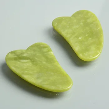 Natural Jade Stone Gouache Scraper Gua Sha Massage Tools For Body Meridian Scrapping Face Lifting