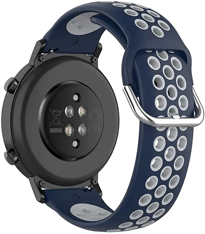 Silicone Smart Watch Strap - Adjustable 20/22mm Band for Enhanced Comfort and Style