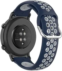 Silicone Smart Watch Strap - Adjustable 20/22mm Band for Enhanced Comfort and Style (Blue gray)
