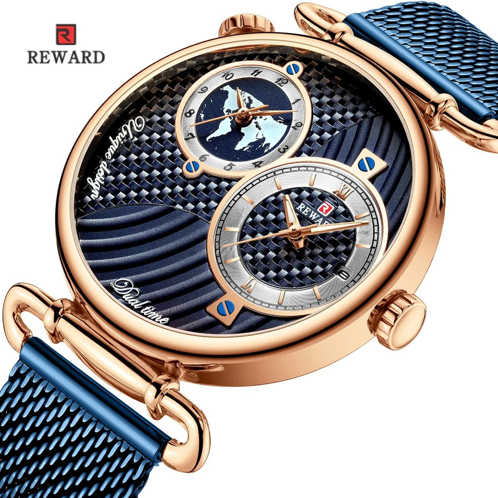 

Reward Watch Men Waterproof Mens Watches Top Brand Luxury Sports Mesh Quartz Watch For Men Relogio Masculino erkek kol saati
