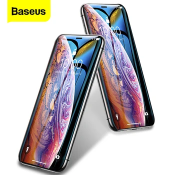 

Baseus 0.3mm Screen Protector Tempered Glass For iPhone Xs XR Xs Max Full Front Cover Film Protective Toughened Glass Film