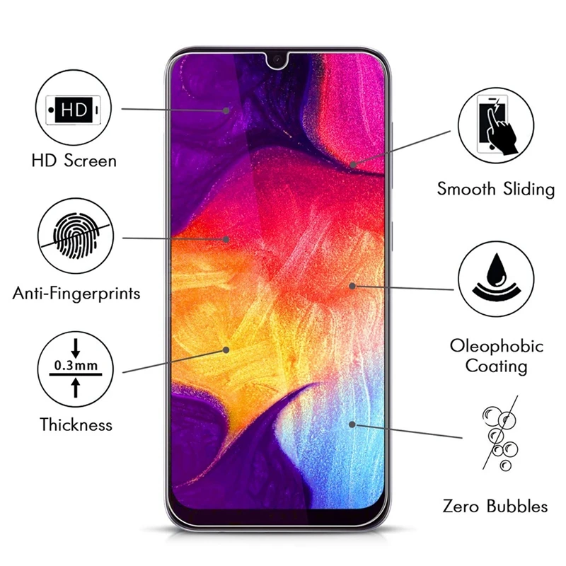 3Pcs Protective Glass For Samsung Galaxy A50 A51 A71 Screen Protector For A70 A80 A90 A60 A40s A30 A20 M10 a 50 Tempered Glass