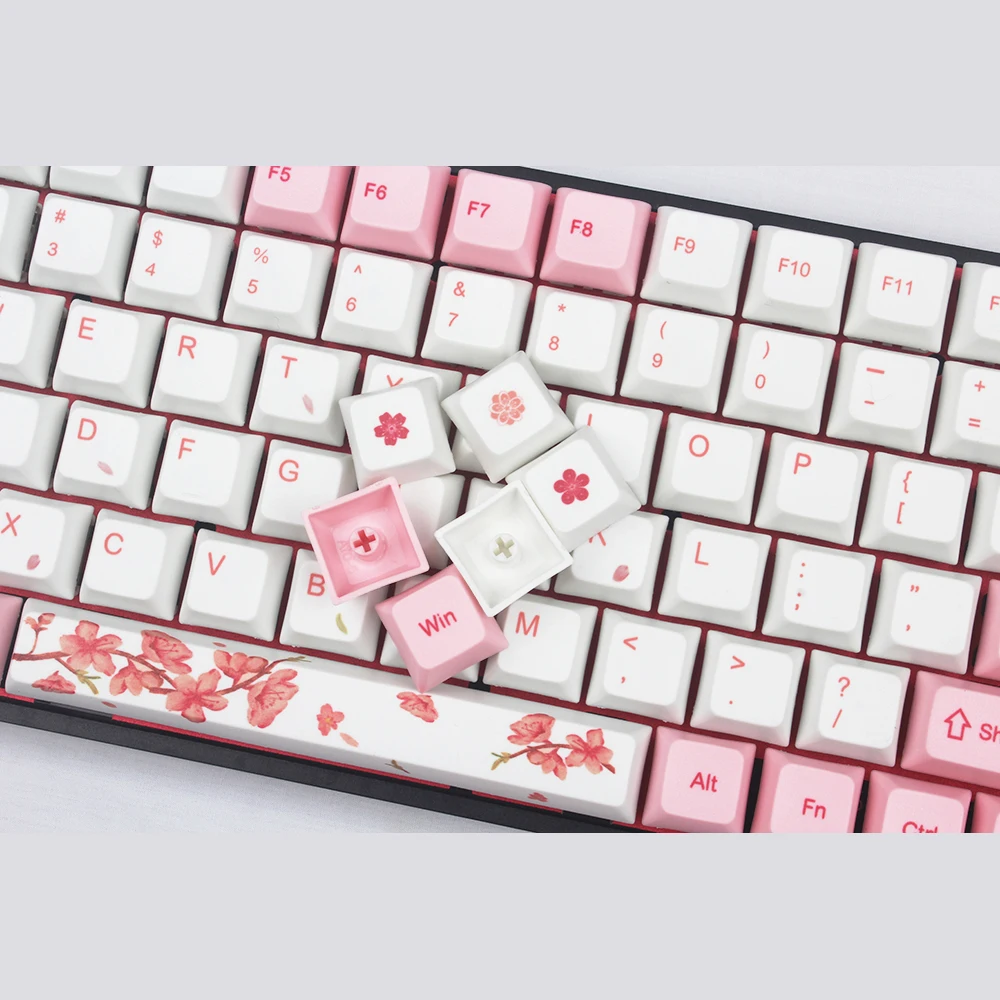 Тематические колпачки для клавиш с Сакурой на 116 XDA Profile PBT сублимация краски