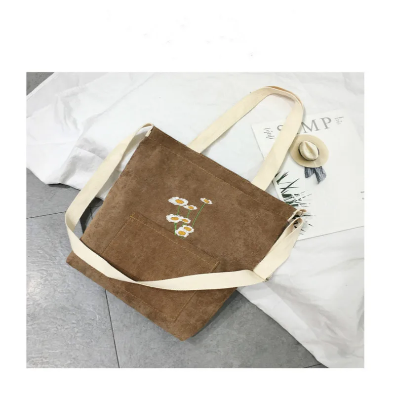 1 шт. Холщовая Сумка на плечо новая вышитая переносная Холщовая Сумка модная сумка на плечо