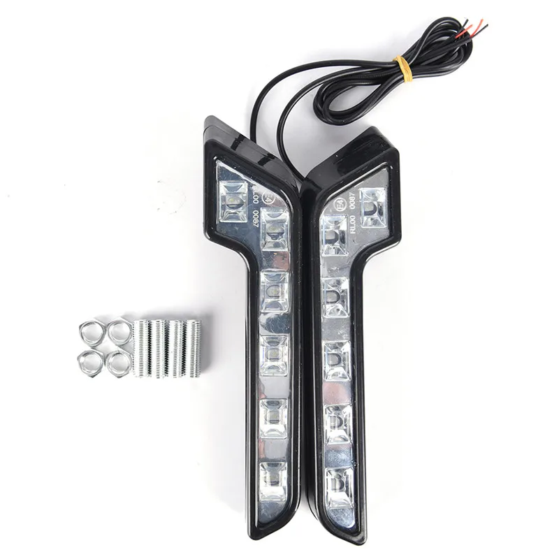 2 x яркий 6LED супербелый автомобильный фонарь для вождения противотуманных фар 12 В DRL дневные ходовые огни Мода