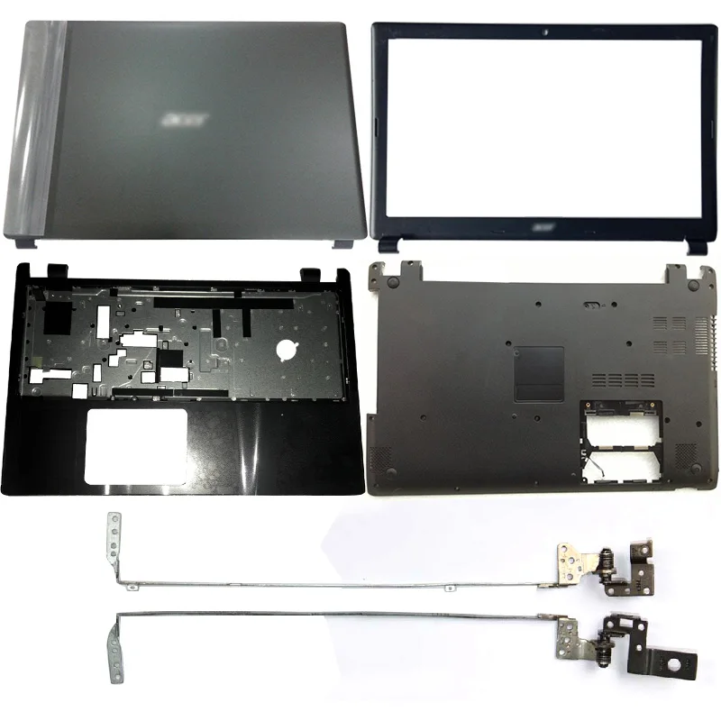 

NEW Black Laptop LCD Back Cover/Front Bezel/Hinges/Palmrest/Bottom Case For Acer Aspire V5-571 V5-531 V5-571G V5-531G