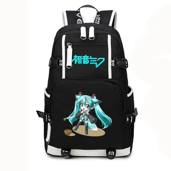 

Fashion Hatsune Miku Backpack Girls School Bag Laptop Bag Women Waterproof Multifunction USB Charging Travel Backpack Mochila