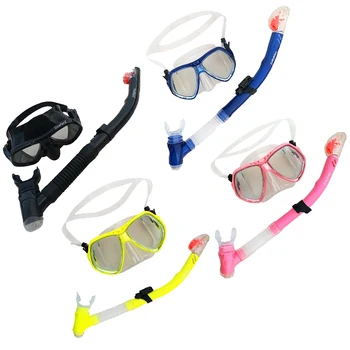 

Dry Snorkel Set Panoramic Wide View Anti-Fog Scuba Diving Mask Swimming Goggles Silicone Mouthpiece