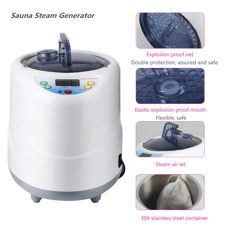 Skup Sauna Generator Generator pary do sauny 2L fumigacji maszyna do domu do gotowania na parze) posiada kilka prywatnych ośrodków szpitalnych nadaje się do beczki kuchnia ogrzewania