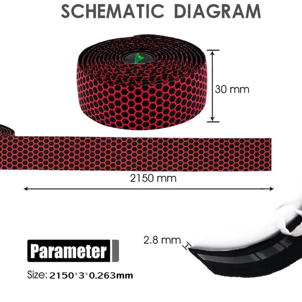 Bike Handlebar Tape Bicycle Handlebar Strap MOTSUV Bicycle Handlebar Tape Road Bike Silica Gel Tape EVA Soft Breathable Bike Bar Fixed Gear Belt Cycling Accessories