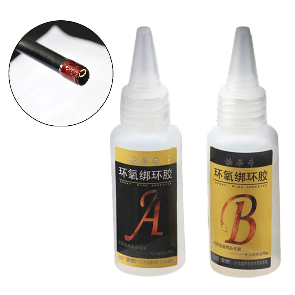 2pcs Fishing Rod Glue Fishing Rod Epoxy Resin Ab Glue Transparent Glue For Twine Fishing Rods
