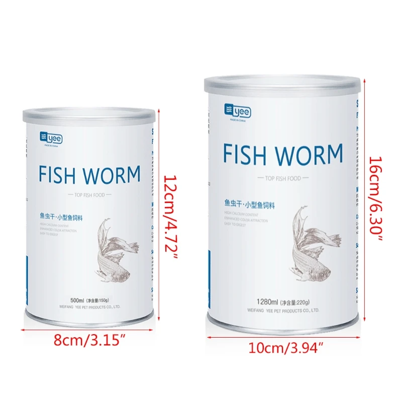 para aquário, lata de 1280ml 500ml, alimentos para peixes, artificial
