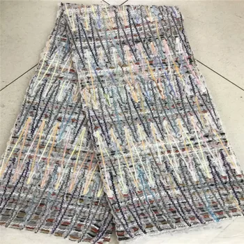 

African lace fabric French Net 2019 Tulle Mesh Lace Fabric High Quality Nigerian Bridal Lace Embroidered Wedding Fabric cs5-88