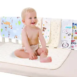 Детский коврик для смены подгузника для новорожденных водонепроницаемый многоразовый портативный складной моющийся подгузник матрас для