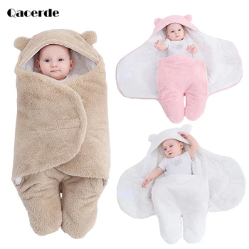 

0-6 Month Baby Sleeping Bag Winter Cotton Thicken Envelope For Newborn Baby Blanket Swaddling Wrap Sleepsack Cocoon for Newborns
