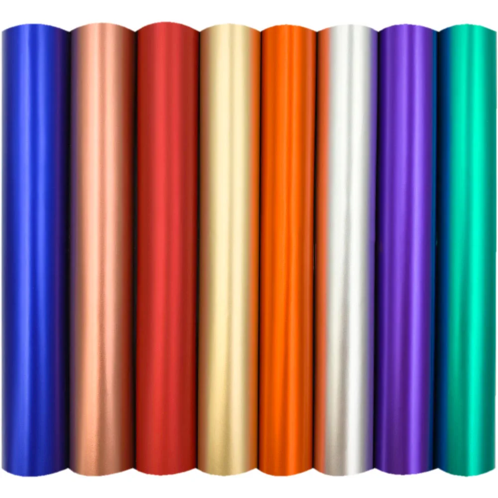 

12"x39" Metallic Adhesive Craft Vinyl Sheet 8 Assorted Colors for Most Kind of Cutting Machines Car Mugs Decal Decor Sticker DIY