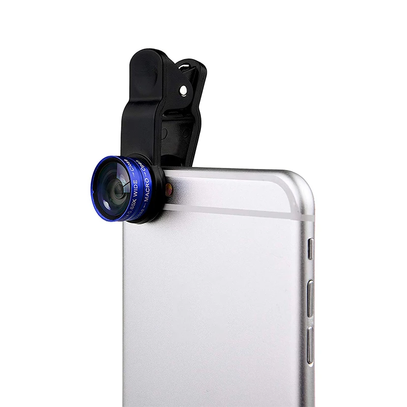 3 in 1 Fisheye Lens Mobile Phone Lenses Fish Eye+Wide Angle+Macro Camera for iPhone Xiaomi Huawei Samsung | Мобильные телефоны и
