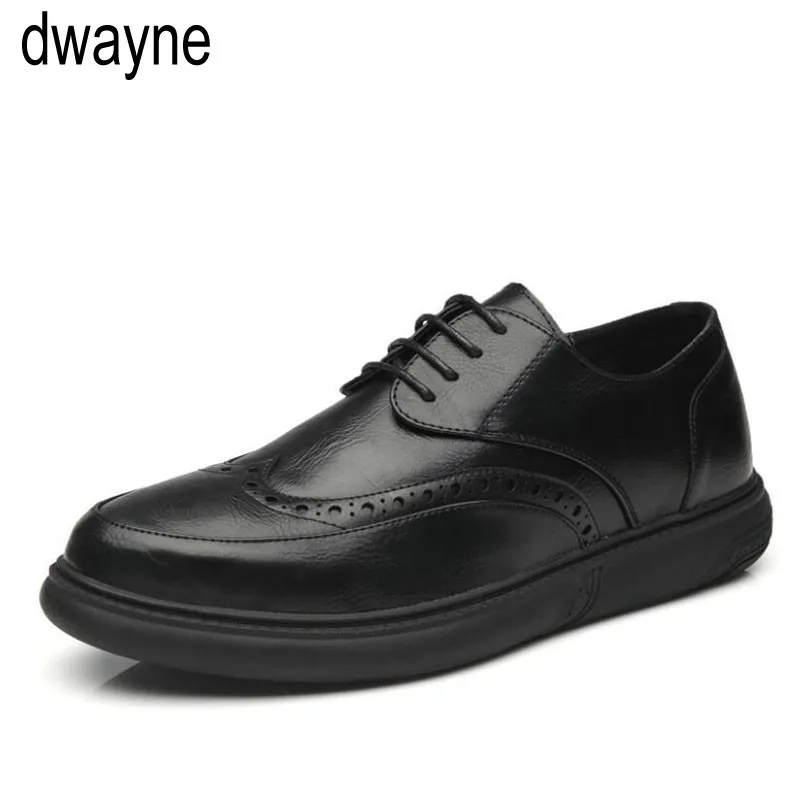

New Arrival Luxury Italian Brand Men Leather Flats Men British Brogue Dress Shoes Formal Business Oxfords Shoes for Men 2019