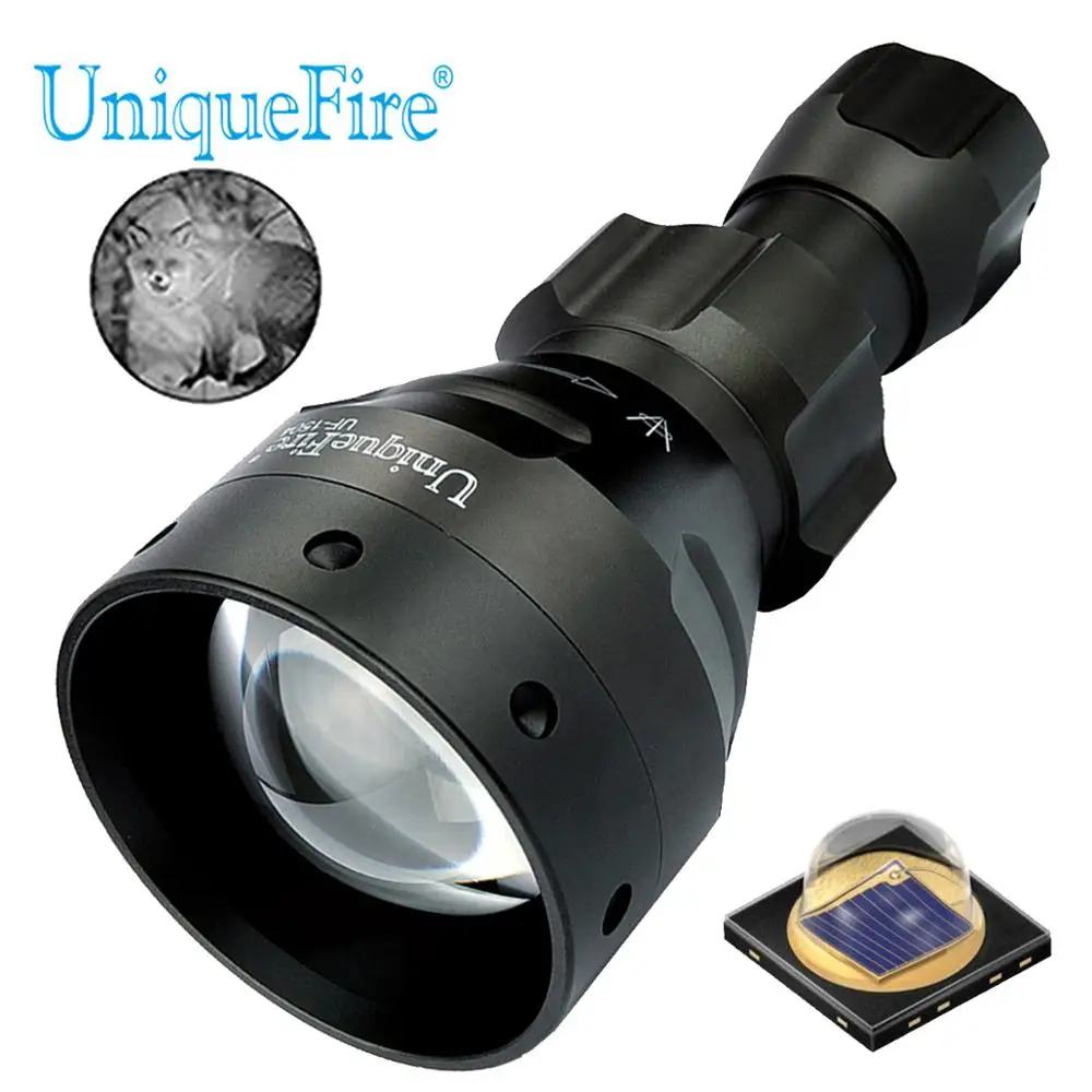 UniqueFire 1504 4715AS IR 850NM инфракрасный светильник вспышка ночного видения для охоты зум 3