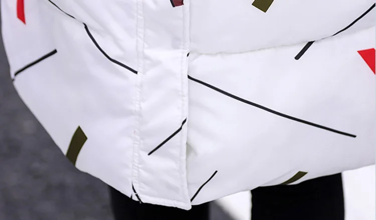 Winter Jacket Coat Women Hooded Cotton Padded Long Parkas New Women Coat Warm Slim Fit Printed Women Jacket