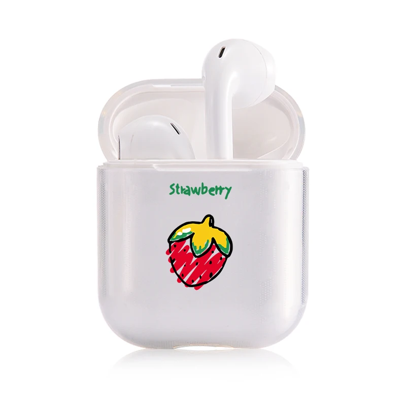 I200488 Мягкий милый чехол для наушников apple airpods, роскошные летние фрукты, ананас Airpods чехол в Bluetooth наушники аксессуары - Цвет: I200488